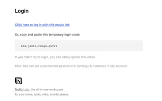 Notion email template by MySigMail Vue Email Components